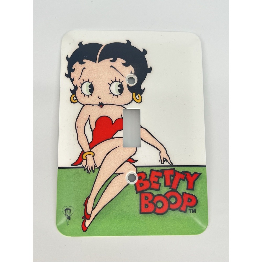 Vintage '97 Classic Betty Boop Light Switch Cover & Spotlight Metal Lunchbox Set - Picture 2 of 12